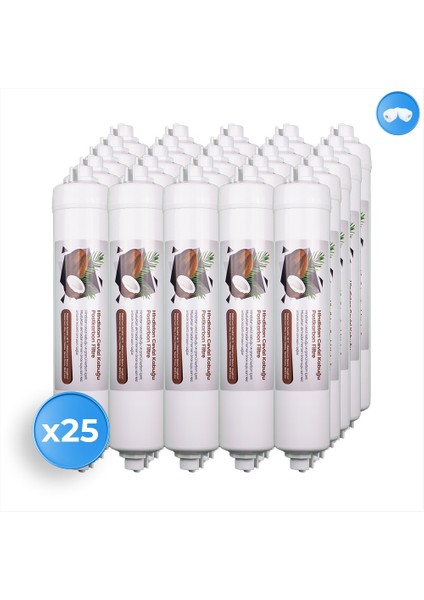 Su Arıtma Cihazı Coconut Eco Post Carbon Tatlandırıcı Filtre 25 Adet