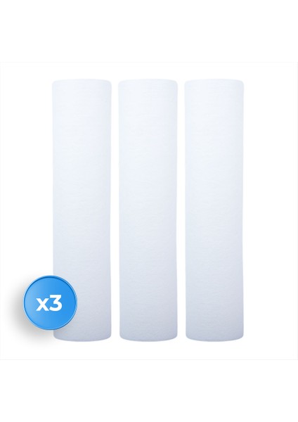 Açık Kasa Su Arıtma Cihazı Sediment (Spun) Filtre 3 Adet