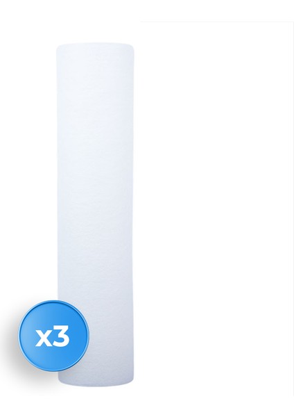 Açık Kasa Su Arıtma Cihazı Sediment (Spun) Filtre 3 Adet