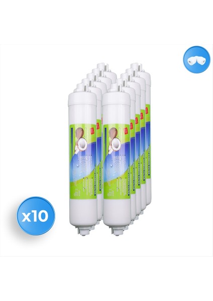 Su Arıtma Cihazı Coconut Premium Post Carbon Tatlandırıcı Filtre 10 Adet