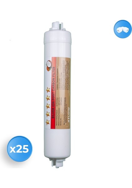 Su Arıtma Cihazı Coconut Gümüşlü 1200 Iodin Post Carbon Tatlandırıcı 25 Adet fiyatları