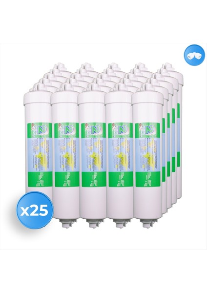 Su Arıtma Cihazı Premium Inline Aşama 2 Ön Karbon Filtre 25 Adet