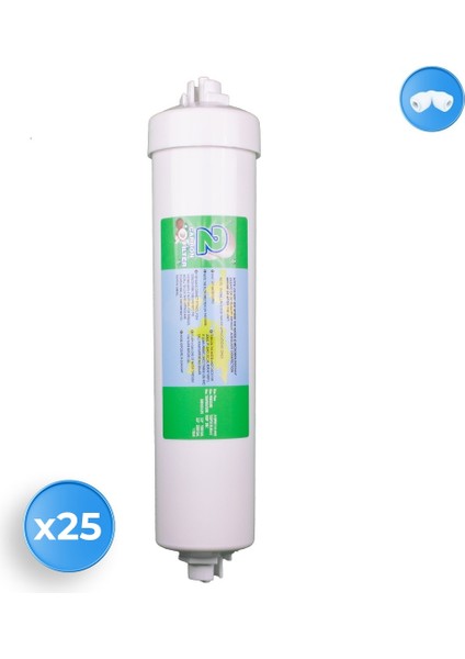 Su Arıtma Cihazı Premium Inline Aşama 2 Ön Karbon Filtre 25 Adet