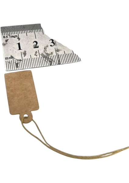 Yerli Üretim Orta Boy Kraft Renk 2 /1,5 cm 80 Adet Karton İpli Etiketi