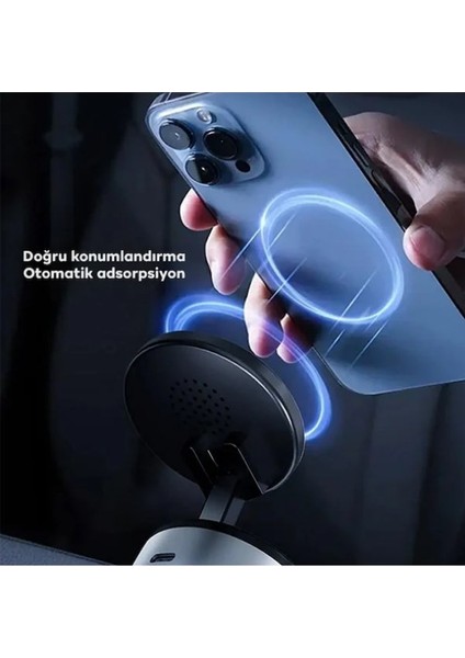 Akıllı Vakumlu Ayarlanabilir 360° Dönebilen Araç Tutucu Mobil Telefon Tutucu Manyetik fırsatları