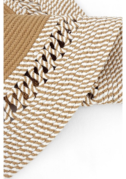 Milda 122 Kahverengi Jüt Hasırlı El Örgüsü Çift Taraflı Kilim Yuvarlak Jüt Halı fırsatları