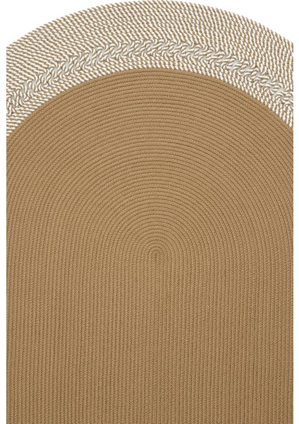 Milda 122 Kahverengi Jüt Hasırlı El Örgüsü Çift Taraflı Kilim Oval Jüt Halı fiyatları