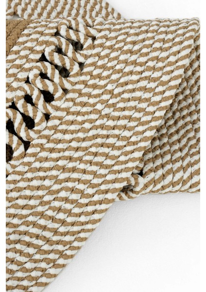 Milda 122 Kahverengi Jüt Hasırlı El Örgüsü Çift Taraflı Kilim Oval Jüt Halı indirimleri