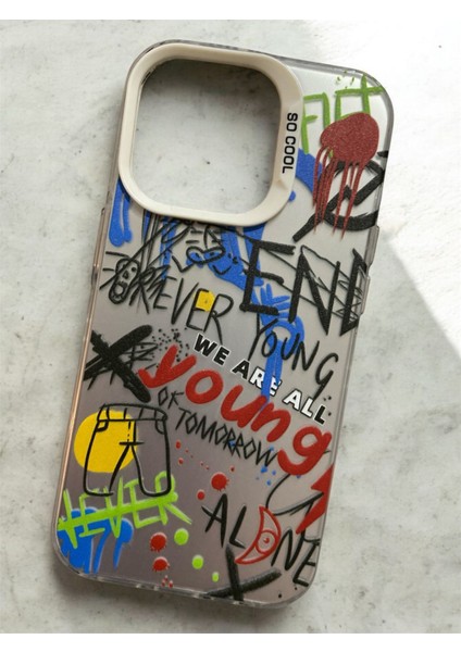 iPhone 14 Pro Max Desenli Esnek Tam Korumalı Silikon Kılıf