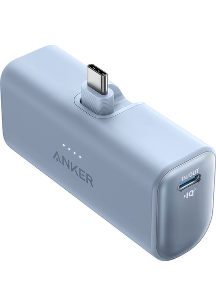 Nano Powerbank (22.5W, Dahili USB-C Bağlantı Noktası) - Mavi - A1653 (Anker Türkiye Garantili)