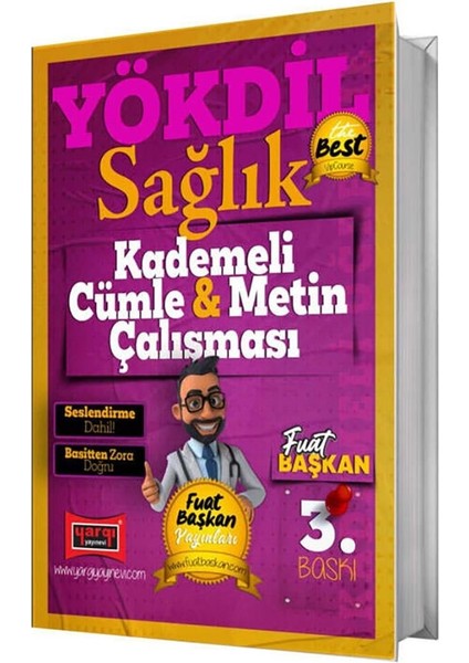 2025 Yökdil Sağlık Kademeli Cümle Ve Metin Çalışması 3. Baskı - Fuat Başkan