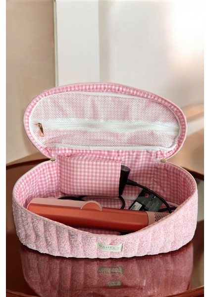 Pembe Airstrait Uyumlu Batarya Bölmeli Tüm Saç Şekillendirici Için Xl Boy Çanta Seyahat Çantası modelleri