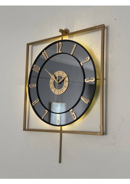 Işıklı Metal Duvar Saati - 46-60 Cm, Aynalı Tasarım fiyatları