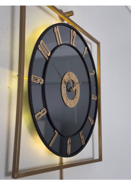 Işıklı Metal Duvar Saati - 46-60 Cm, Aynalı Tasarım fırsatları