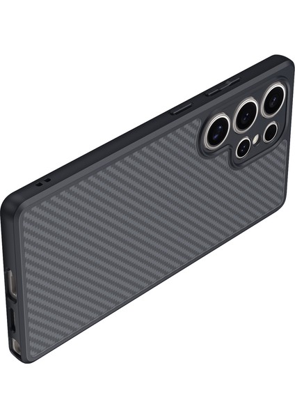 Samsung Galaxy S25 Ultra Kılıf Elnino Magsafe Carbon Fiber Kılıf