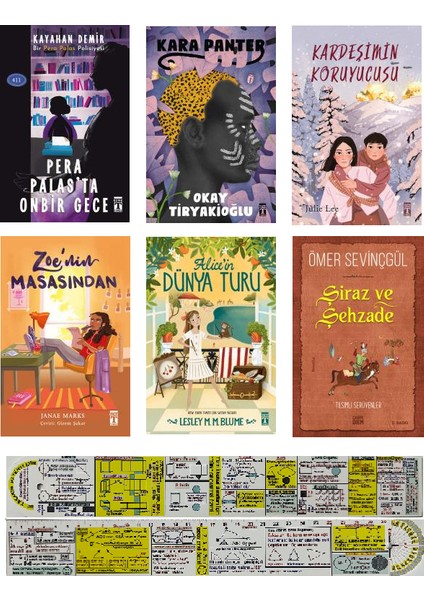Pera Palasta Onbir Gece / Kara Panter / Kardeşimin Koruyucusu / Zoe / Alice / Şiraz / 6 Kitap Set (Matematik Öğreten Cetvel)
