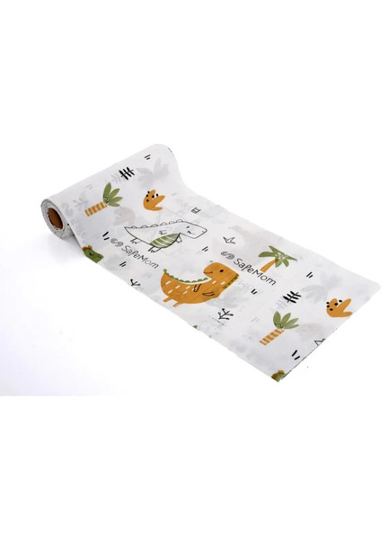 Bebek Çocuk Tek Kullanımlık Kağıt Aktivite Örtüsü - Mama Sandalyesi Örtüsü - Dinazorlar fırsatları