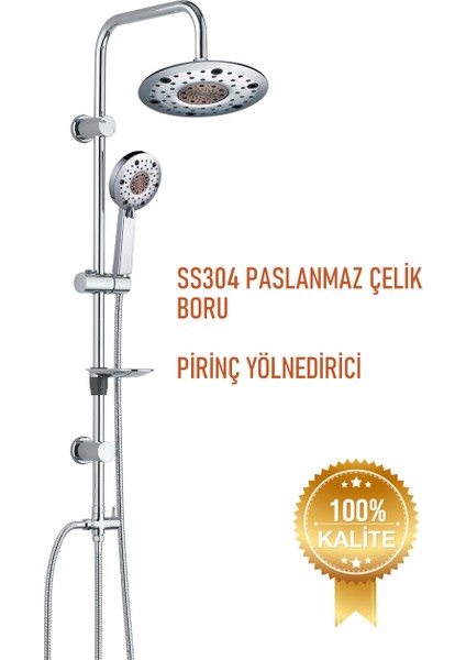 Tepe Yağmurlama Duş Seti Merkür Pirinç Yönlendirici