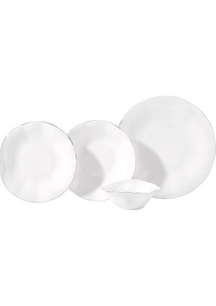 Rosa Collection Platin 30 Parça Yemek Takımı A9802