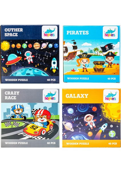 Montessori Hero 1 Serisi Ahşap 160 Parça Kutulu Puzzle Seti / 12+ Ay ve Üzeri / Eğitici, Öğretici ve Güvenli Çocuk Oyuncağı