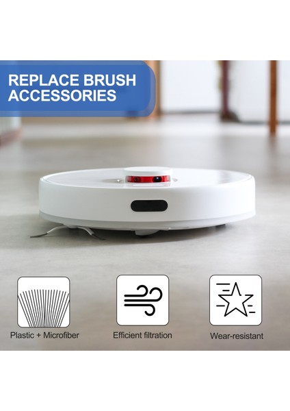 D10 Plus Gen 2 Robot Süpürge Yedek Parçaları Için 15 Adet Yıkanabilir Ana Yan Fırça Paspas Bezi Hepa Filtre (Yurt Dışından)