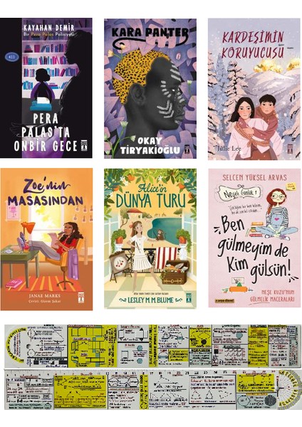 Pera Palasta Onbir Gece / Kara Panter / Kardeşimin Koruyucusu / Zoe / Alice / Ben Gülmeyi / 6 Kitap Set (Matematik Öğreten Cetvel)