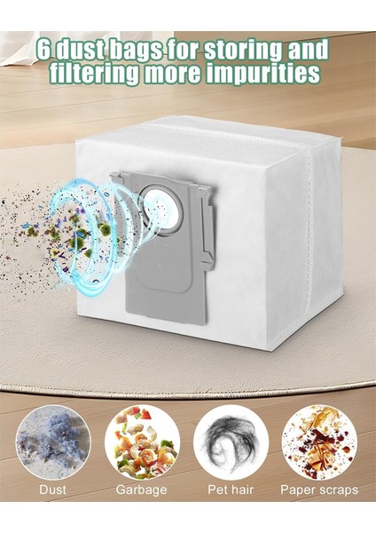 S8 Pro Ultra Robot Süpürge Ana Yan Fırçalar Hepa Filtre Paspas Bezi Toz Torbaları Yedek Parçaları (Yurt Dışından) modelleri