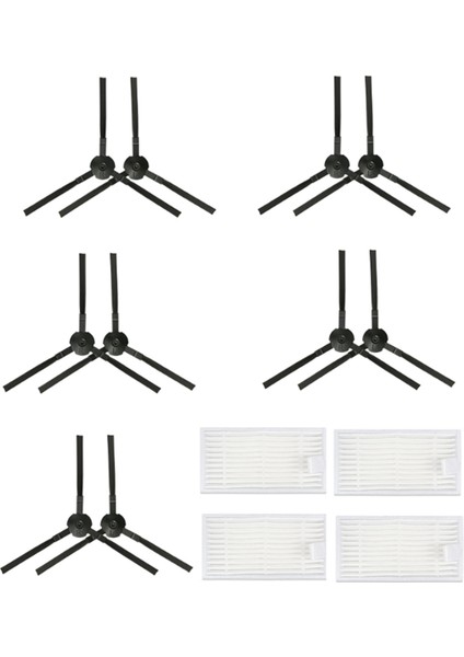 14 Adet Yan Fırça Hepa Filtresi V5 X5 Panda X500 CR120 X600 Elektrikli Süpürge Yedek Parçaları (Yurt Dışından)