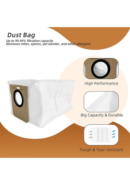 L10S ULTRA/L10 Ultra Için, Robot Vakum X20+ Plus Ana Yan Fırça Hepa Filtre Paspas Bezi Toz Torbası Için (Yurt Dışından)