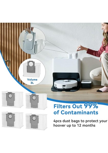 S8 Pro Ultra Robot Süpürge Ana Yan Fırça Hepa Filtreler Paspas Bezi Toz Torbaları (Yurt Dışından) fiyatları