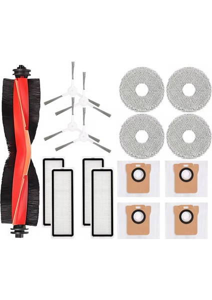 Robot Vakum X20 + / Plus Parçaları Ana Yan Fırça Hepa Filtre Paspas Bezi Toz Torbası Yedek Aksesuarları (Yurt Dışından)
