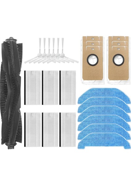 N3 / RS0100WA Silindir Yan Fırça Filtre Paspas Bezleri Toz Torbası Robot Süpürge Aksesuar Parçası (Yurt Dışından)