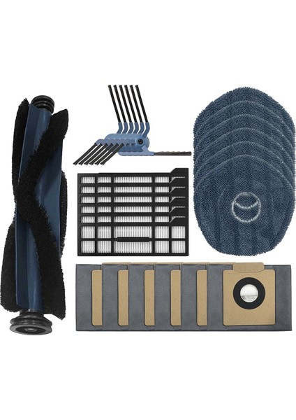 X10 Pro Omni Robot Vakum Yedek Parçaları Silindir Fırça Yan Filtre Paspas Bezi Toz Torbası (Yurt Dışından) fiyatları