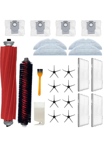S7 Maxv Ultra / Pro Robot Süpürge Ana Yan Fırça Hepa Filtre Paspas Bezi Toz Torbaları Parçaları (Yurt Dışından)