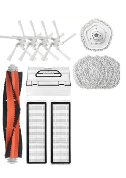 W10 Pro Elektrikli Süpürge Aksesuarları Seti Için 12 Adet Ana Yan Fırça Filtre Paspas Parçaları Değişimi (Yurt Dışından) fiyatları