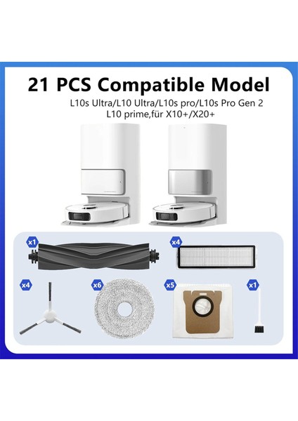 L10 Ultra /L10S PRO/L10S Pro Gen 2/prime, X10+/X20+ Elektrikli Süpürge Için Yedek Parça (Yurt Dışından)