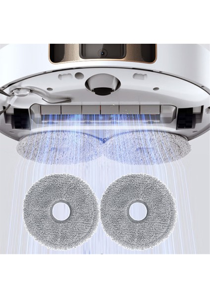 M30 Pro / C107 Robot Süpürge Aksesuarları Paspas Bezi Tutucu + Paspas Yedek Yıkanabilir Ped (Yurt Dışından)