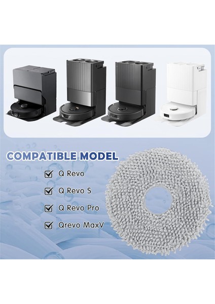 /qrevo Pro/qrevo S/qrevo Curv/qrevo Maxv Robot Süpürge Mikrofiber Paspas Bezi (Yurt Dışından)