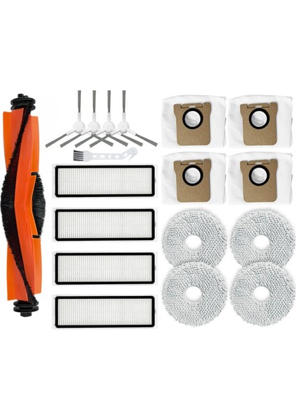 X20 Plus X20+ Robot Süpürge Mian Yan Fırça Filtresi Paspas Toz Torbaları Yedek Parçaları (Yurt Dışından)
