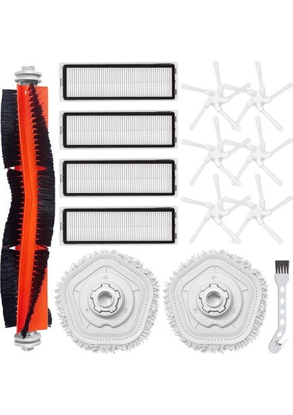 W10/W10 Pro Robot Süpürge Ana Yan Fırça Hepa Filtre Paspas Bezi Yedek Parçaları (Yurt Dışından)