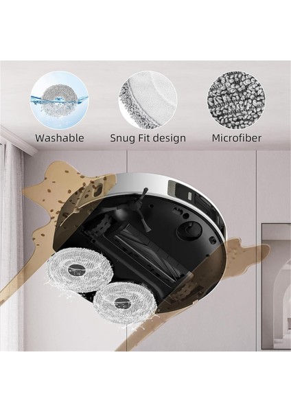 Bot L20 Ultra / X20 Pro Vakum Için Aksesuar Seti Yedek Parçalar Ana Yan Fırça Hepa Filtre Paspas Toz Torbası (Yurt Dışından)