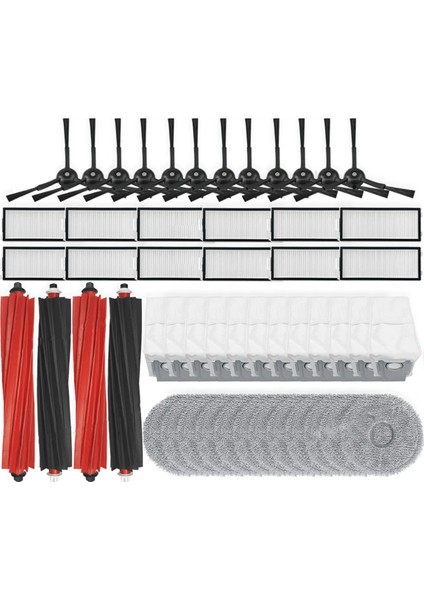 Qrevo Master, V20, P10S Pro Vakum Parçaları Ana Silindir Yan Fırça Hepa Filtre Paspas Bezi Toz Torbası Aksesuarları (Yurt Dışından)