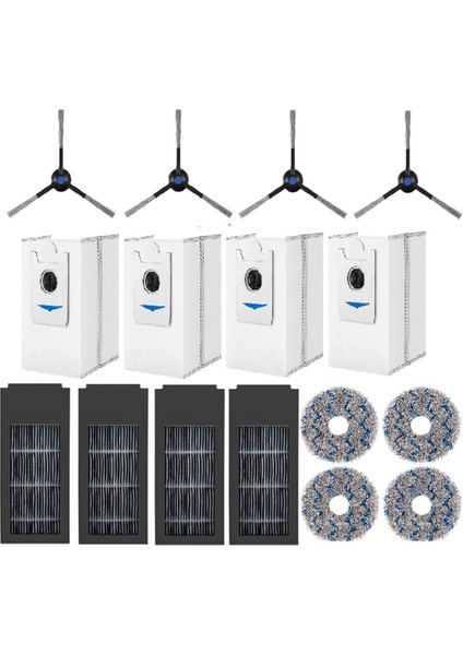 X2S Makine Vakum Süpürgesi Yan Fırça Bez Filtre Klipsi Karbon Toz Torbası (Yurt Dışından)