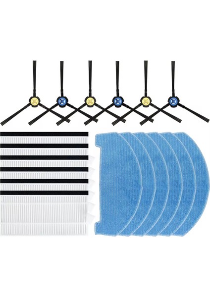 Pvcr 3600 Wıfı Iq Home Yan Fırça Hepa Filtre Paspas Bezleri Rag Robot Süpürge Aksesuar Parçası (Yurt Dışından)