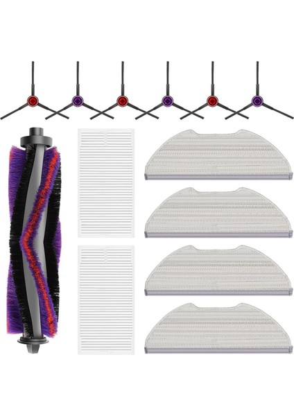 E10S Robot Süpürge Ana Yan Fırça Hepa Filtre Paspas Bezi Yedek Parçalar Aksesuarlar (Yurt Dışından)