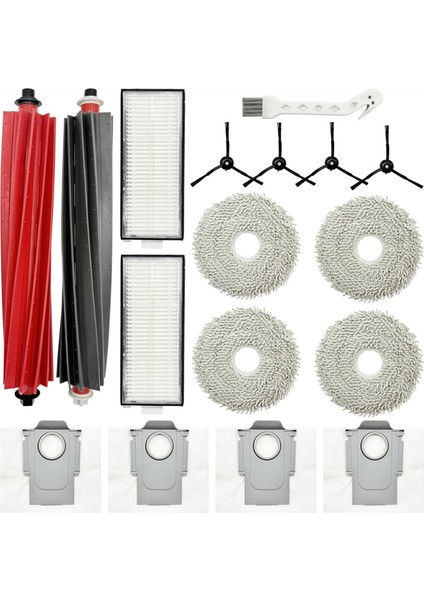 Qrevo Master Robot Vakum Ana Yan Fırça Hepa Filtreler Paspas Pedleri Toz Torbaları Aksesuar Seti (Yurt Dışından)