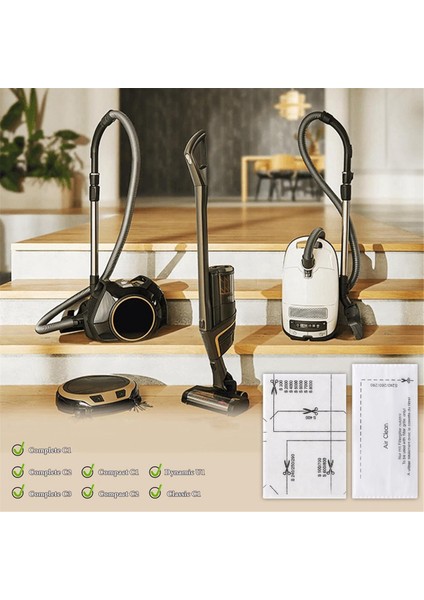 Komple C1/2/3 ve Motor Koruması Için Elektrikli Süpürge Filtre Seti (Yurt Dışından)