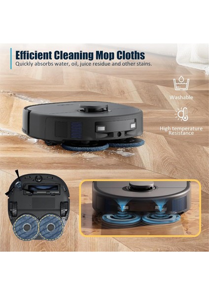 X10 Pro Omni Robot Süpürge Ana Yan Fırça Hepa Filtre Paspas Bezi Toz Torbaları Yedek Parçalar Aksesuarlar (Yurt Dışından)