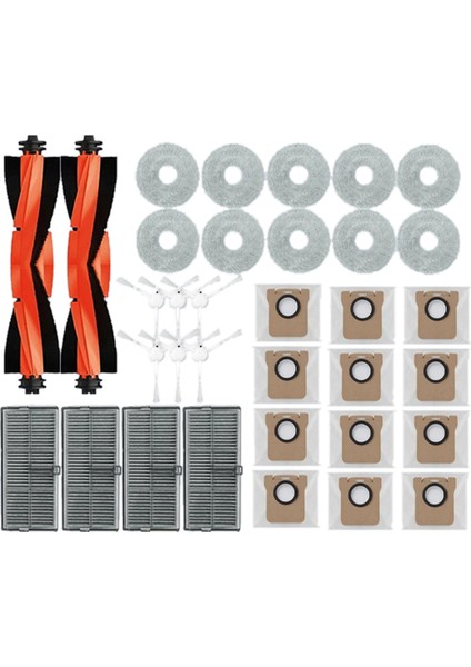 M30S D103CN Robot Süpürge Yedek Parça Ana Yan Fırça Hepa Filtre Paspas Bezi Toz Torbası Aksesuarları (Yurt Dışından)