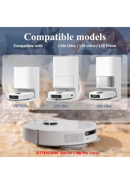 Bot L10S ULTRA/L10 Prime Robot Süpürge Ataşmanı Için 17 Adet Ana Fırça Yan Filtre Paspas (Yurt Dışından)
